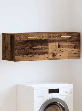 VidaXL Wandkast Oud hout 100 x 36.5 x 35 cm Bewerkt hout