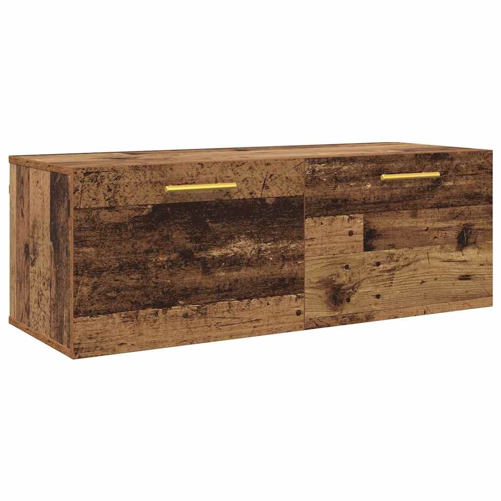 VidaXL Wandkast Oud hout 100 x 36.5 x 35 cm Bewerkt hout