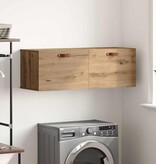 VidaXL Wandkast Artisan Eiken 100 x 36,5 x 35 cm Bewerkt hout
