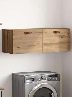 VidaXL Wandkast Artisan Eiken 100 x 36,5 x 35 cm Bewerkt hout