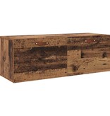 VidaXL Wandkast Wandgemonteerd Oudhout 100 x 36,5 x 35 cm Bewerkt hout