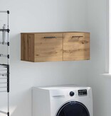 VidaXL Wandkast artisanaal eikenkleurig 80 x 36.5 x 35 cm Bewerkt hout