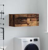 VidaXL Wandkast Wandgemonteerd Oud hout 80 x 36.5 x 35 cm Bewerkt hout