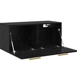 VidaXL Wandkast Zwart eiken 80 x 36.5 x 35 cm Bewerkt hout