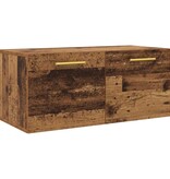 VidaXL Wandkast Wandgemonteerd Oud hout 80 x 36.5 x 35 cm Bewerkt hout