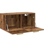 VidaXL Wandkast Wandgemonteerd Oud hout 80 x 36.5 x 35 cm Bewerkt hout