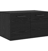 VidaXL Wandkast Zwart Eiken 60 x 36,5 x 35 cm Bewerkt hout