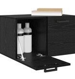 VidaXL Wandkast Zwart Eiken 60 x 36,5 x 35 cm Bewerkt hout