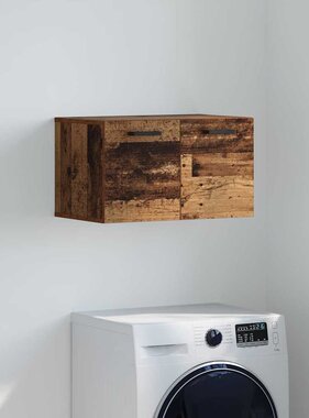 VidaXL Wandkast Wandgemonteerd Oudhout 60 x 36,5 x 35 cm Bewerkt hout