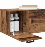 VidaXL Wandkast Wandgemonteerd Oudhout 60 x 36,5 x 35 cm Bewerkt hout