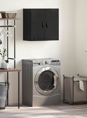 VidaXL Wandkast Zwart Eiken 60 x 31 x 60 cm Bewerkt hout