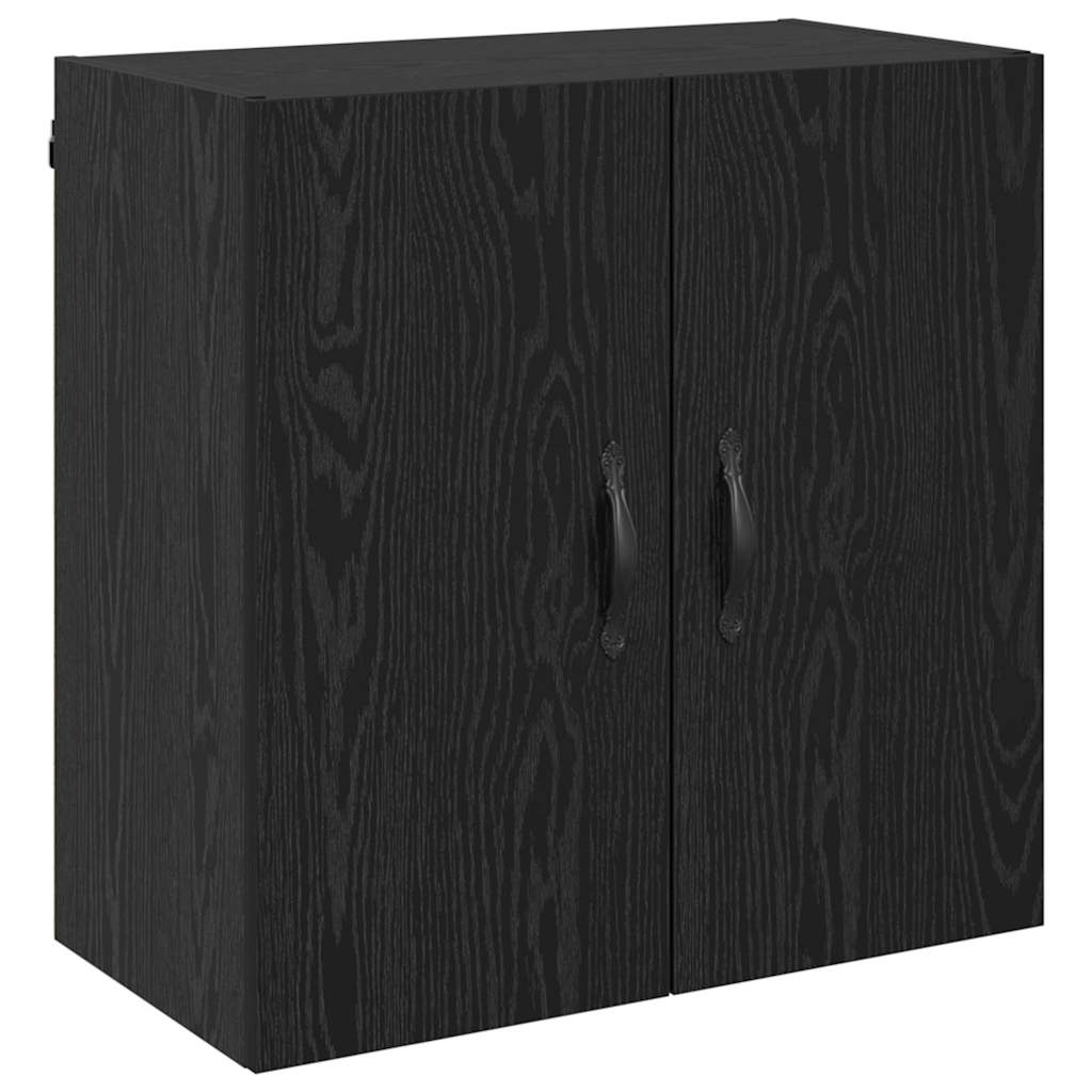 VidaXL Wandkast Zwart Eiken 60 x 31 x 60 cm Bewerkt hout