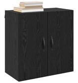 VidaXL Wandkast Zwart Eiken 60 x 31 x 60 cm Bewerkt hout