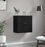 VidaXL Wandkast Zwart Eiken 60 x 31 x 60 cm Bewerkt hout