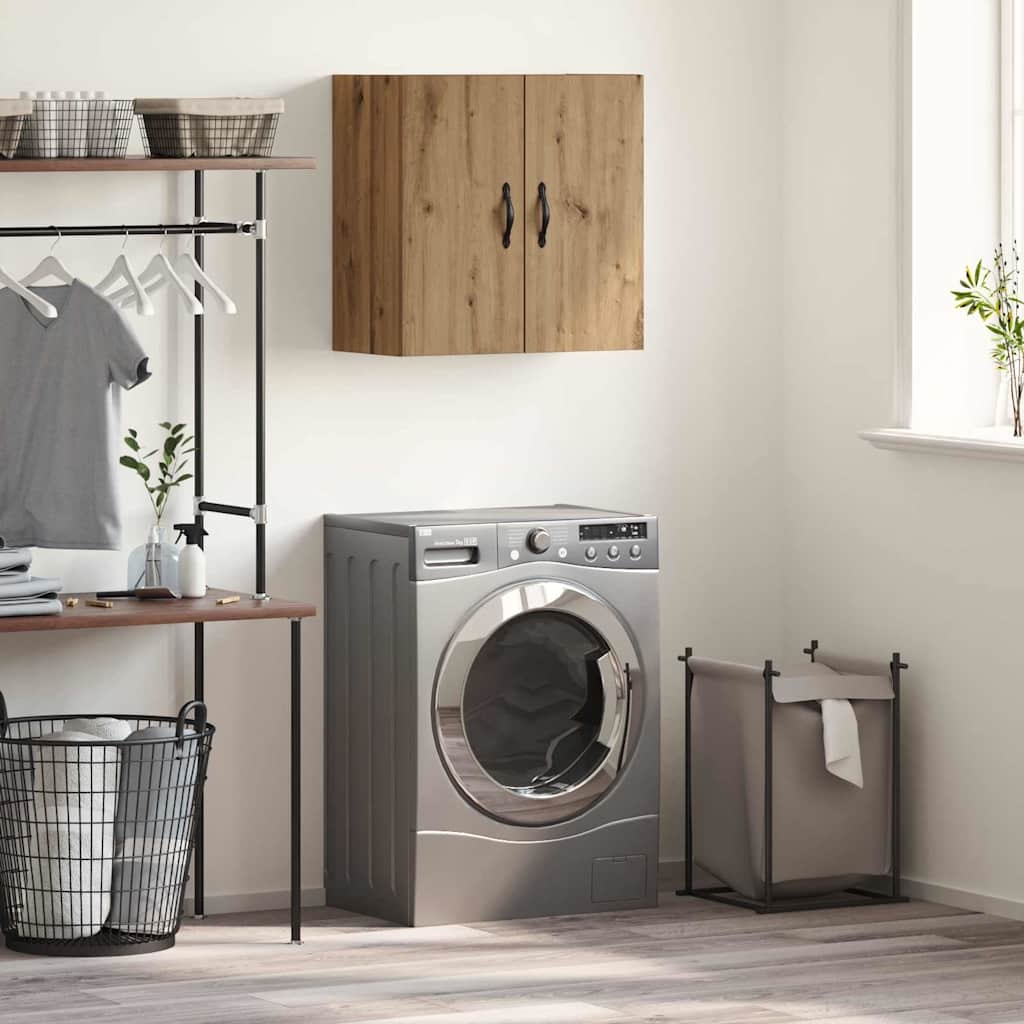 VidaXL Wandkast Artisan Eiken 60 x 31 x 60 cm Bewerkt hout