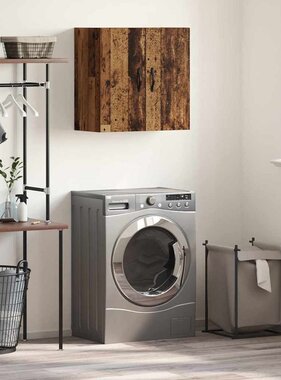 VidaXL Wandkast Wandgemonteerd Oudhout 60 x 31 x 60 cm Bewerkt hout