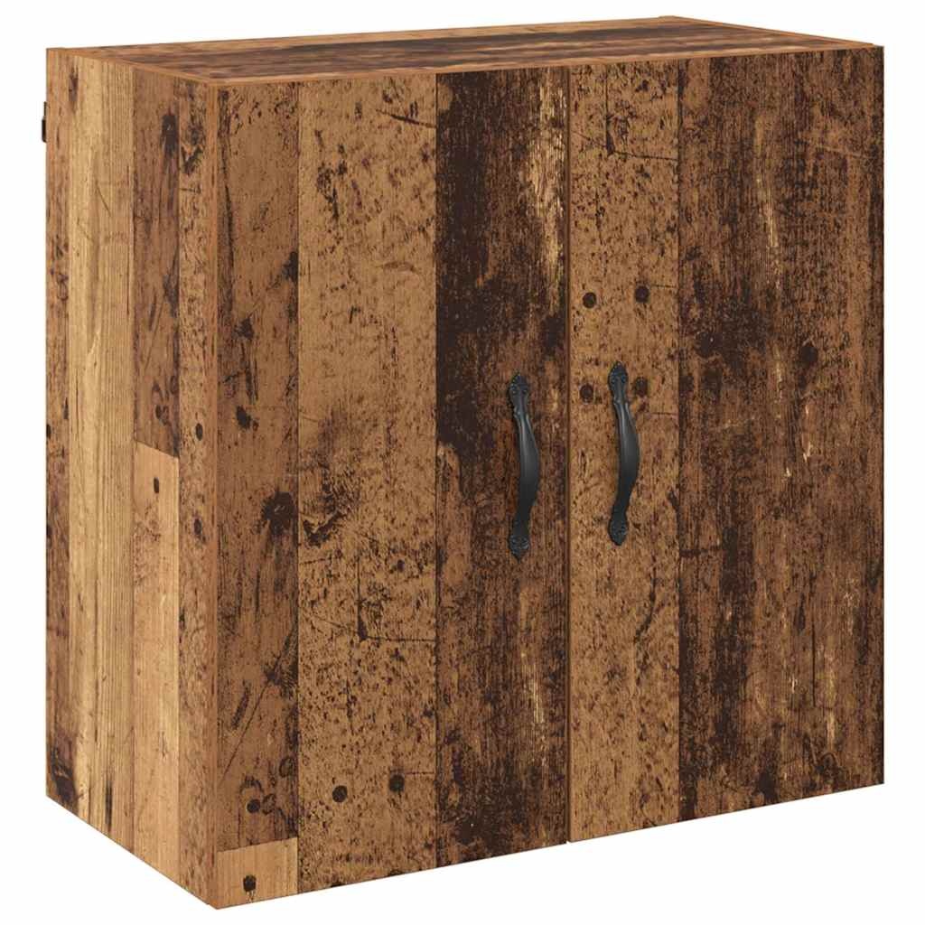 VidaXL Wandkast Wandgemonteerd Oudhout 60 x 31 x 60 cm Bewerkt hout