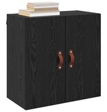 VidaXL Wandkast Zwart eiken 60 x 31 x 60 cm Bewerkt hout