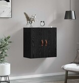 VidaXL Wandkast Zwart eiken 60 x 31 x 60 cm Bewerkt hout