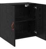 VidaXL Wandkast Zwart eiken 60 x 31 x 60 cm Bewerkt hout