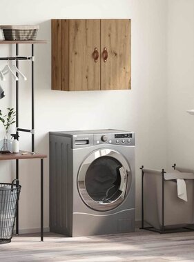 VidaXL Wandkast artisanaal eikenkleurig 60 x 31 x 60 cm Bewerkt hout