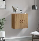 VidaXL Wandkast artisanaal eikenkleurig 60 x 31 x 60 cm Bewerkt hout