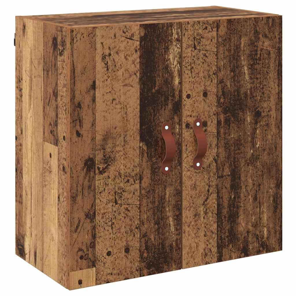 VidaXL Wandkast Wandgemonteerd Oud hout 60 x 31 x 60 cm Bewerkt hout