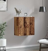 VidaXL Wandkast Wandgemonteerd Oud hout 60 x 31 x 60 cm Bewerkt hout