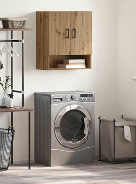 VidaXL Wandkast Artisan Eiken 60 x 31 x 70 cm Bewerkt hout