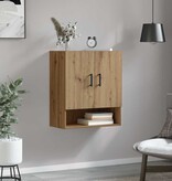 VidaXL Wandkast Artisan Eiken 60 x 31 x 70 cm Bewerkt hout