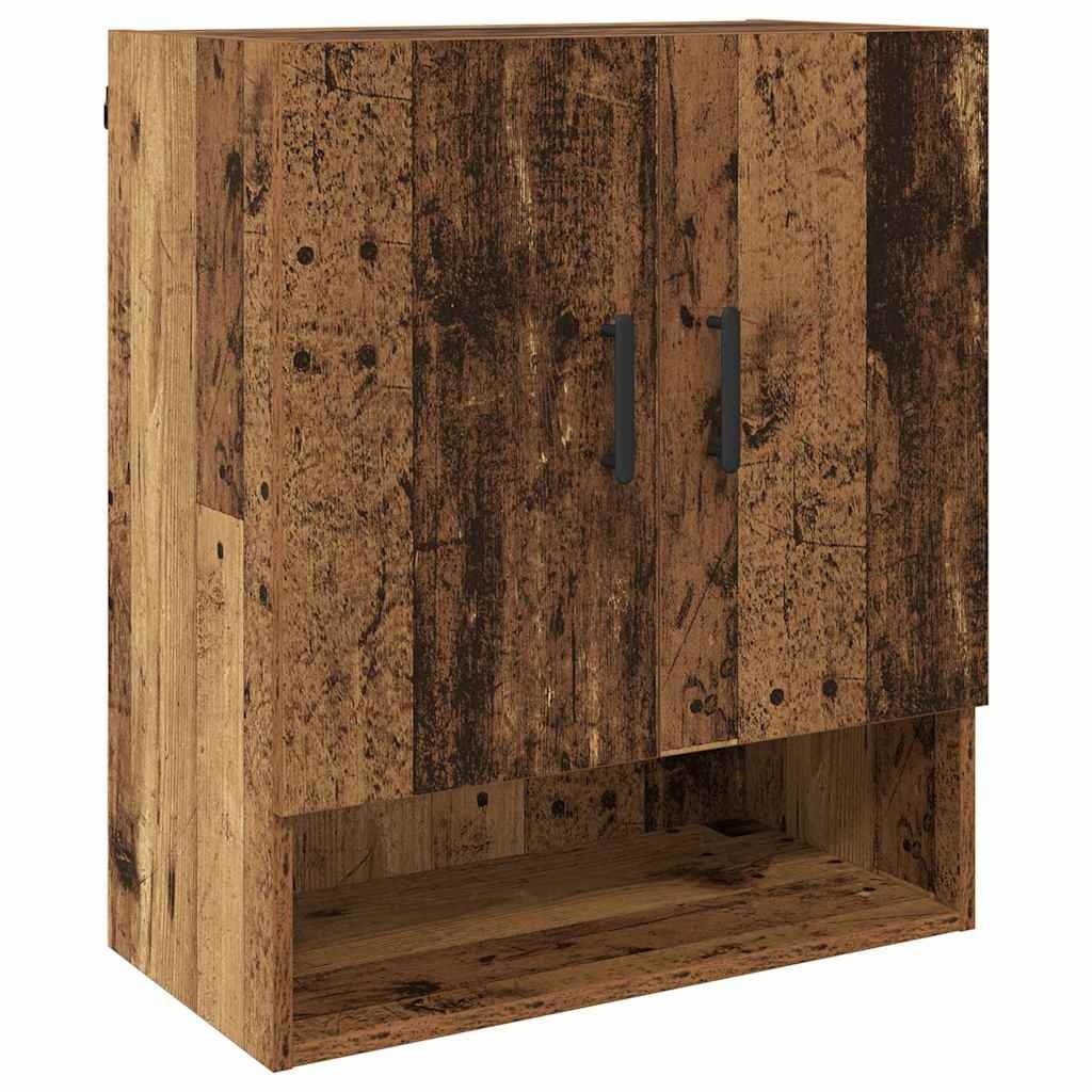 VidaXL Wandkast Wandgemonteerd Oudhout 60 x 31 x 70 cm Bewerkt hout