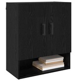 VidaXL Wandkast Zwart eiken 60 x 31 x 70 cm Bewerkt hout
