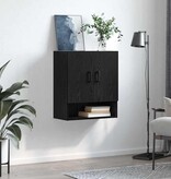 VidaXL Wandkast Zwart eiken 60 x 31 x 70 cm Bewerkt hout