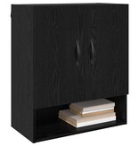VidaXL Wandkast Zwart Eiken 60 x 31 x 70 cm Bewerkt hout