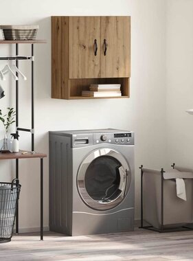 VidaXL Wandkast Artisan Eiken 60 x 31 x 70 cm Bewerkt hout