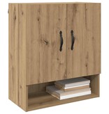 VidaXL Wandkast Artisan Eiken 60 x 31 x 70 cm Bewerkt hout