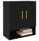 VidaXL Wandkast Zwart eiken 60 x 31 x 70 cm Bewerkt hout