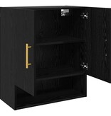 VidaXL Wandkast Zwart eiken 60 x 31 x 70 cm Bewerkt hout