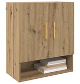 VidaXL Wandkast artisanaal eikenkleurig 60 x 31 x 70 cm Bewerkt hout