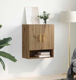 VidaXL Wandkast artisanaal eikenkleurig 60 x 31 x 70 cm Bewerkt hout