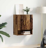 VidaXL Wandkast Wandgemonteerd Oud hout 60 x 31 x 70 cm Bewerkt hout
