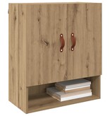 VidaXL Wandkast artisanaal eikenkleurig 60 x 31 x 70 cm Bewerkt hout