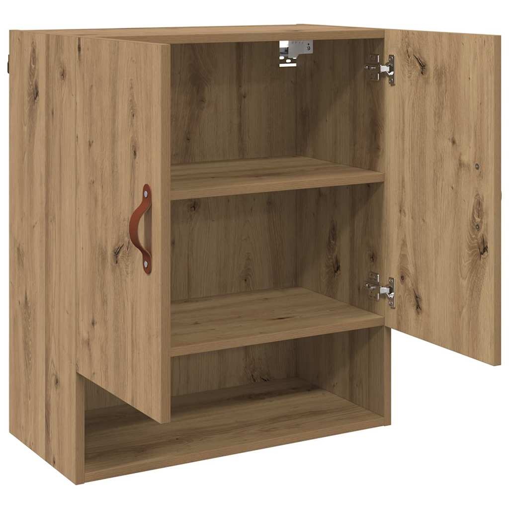 VidaXL Wandkast artisanaal eikenkleurig 60 x 31 x 70 cm Bewerkt hout