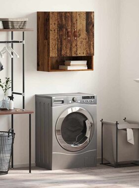 VidaXL Wandkast Wandgemonteerd Oud hout 60 x 31 x 70 cm Bewerkt hout