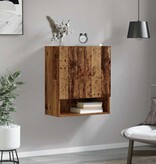 VidaXL Wandkast Wandgemonteerd Oud hout 60 x 31 x 70 cm Bewerkt hout
