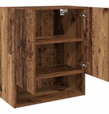 VidaXL Wandkast Wandgemonteerd Oud hout 60 x 31 x 70 cm Bewerkt hout