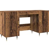 VidaXL Bureau met plank Oud hout 140 x 50 x 75 cm Bewerkt hout