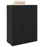 VidaXL Wandkast Zwart eiken 69.5 x 34 x 90 cm Bewerkt hout