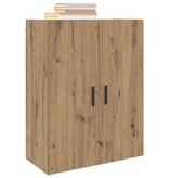 VidaXL Wandkast artisanaal eikenkleurig 69.5 x 34 x 90 cm Bewerkt hout