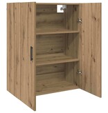 VidaXL Wandkast artisanaal eikenkleurig 69.5 x 34 x 90 cm Bewerkt hout